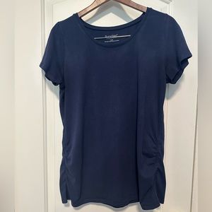 BumpStart Motherhood Maternity Navy Blue Tee - Large